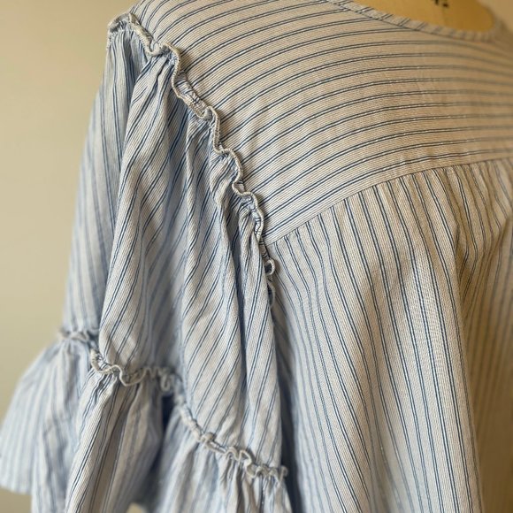 GAP Blue and White Striped Blouse - Picture 5 of 11